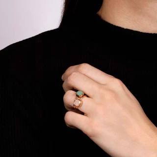 Bague Laiton doré "Calenda"