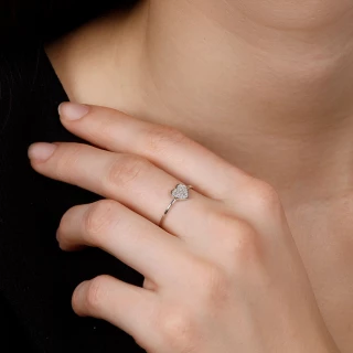 Bague "Coeur Tendresse" Or et Diamant