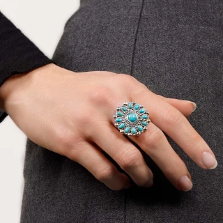 Bague "Jacaranda" Turquoise 2,67ct/13...