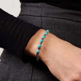 Bracelet Ajustable "Paujil" Turquoise...