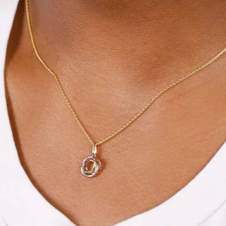 Pendentif "Ruisselant" Or tricolore