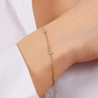 Bracelet Or Jaune et Diamant