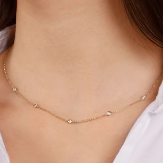 Collier "Sunshine" Or Jaune et Diamant...