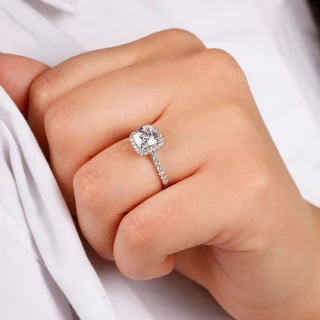 Bague "Rayon" Or blanc