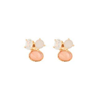 Boucles d'oreilles "Rétrolune" Calcédo...