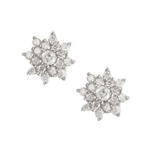 Boucles d'oreilles "Sylvie" Or blanc e...