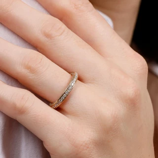 Bague "Alliance Tris" Or et Diamants