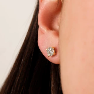 Boucles d'oreilles Or Jaune et Diamant