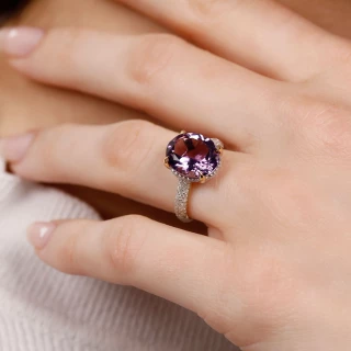 Bague "Maitland Améthyste" Or jaune et...