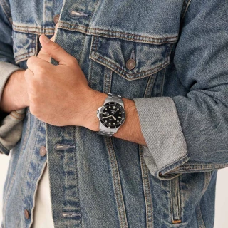 Montre Fossil Blue homme quartz en aci...