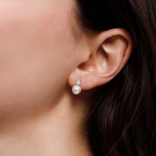 Boucles d'oreilles "Majesty" Or Blanc...