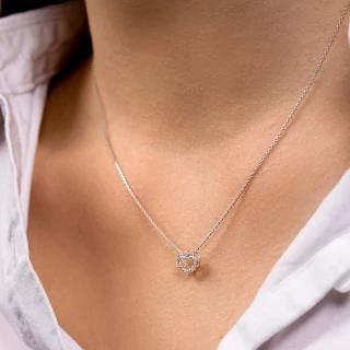 Pendentif "Onirique" Or blanc