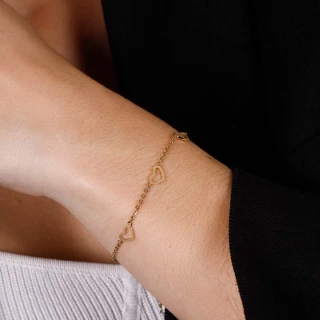Bracelet Rosefield "Triple Heart Brace...