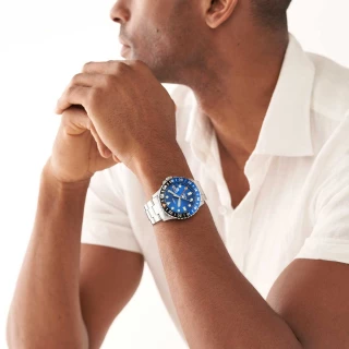 Montre Fossil Blue homme quartz en aci...