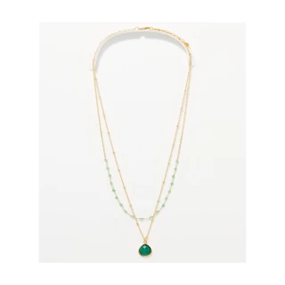 Collier 'Elycia' aventurine verte