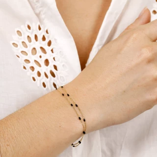 Bracelet "Améthyste" Or jaune