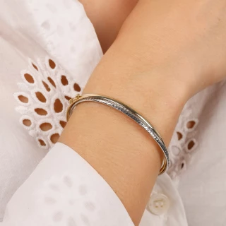 Bracelet "Ella" Or Bicolore 375/1000