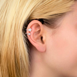 Boucles d'oreilles argent et oxydes de...