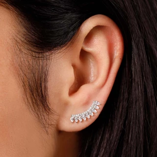 Boucles d'oreilles "Avani" Or Blanc et...