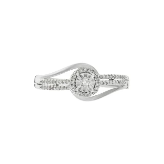 Bague " Léa" Or blanc et Diamant