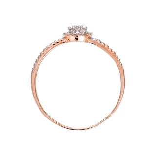 Bague "Victoire" Or rose et Diamant
