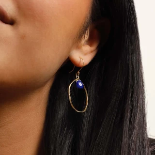 Boucle d'oreilles "Sérénité" Lapis Laz...