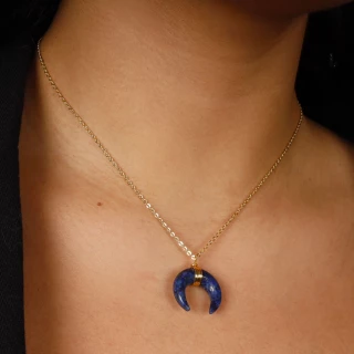 Collier "Maréas" Lapis Lazuli bleu Lai...