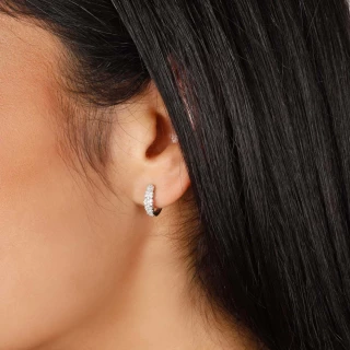 Boucles d'oreilles Or Blanc "MERVEILLE...