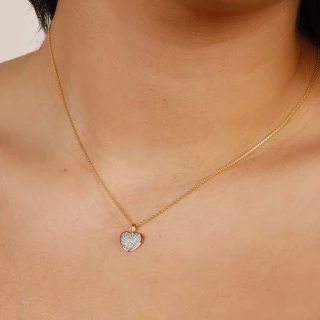Pendentif Coeur Diamants 0,04/27 "Emil...