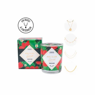 Bougie Bijou FRAISE DES BOIS Collier d...