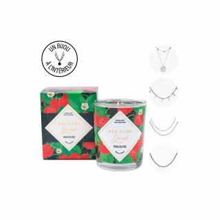 Bougie Bijou FRAISE DES BOIS Collier a...