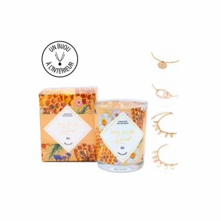 Bougie Bijou MIEL Bracelet doré