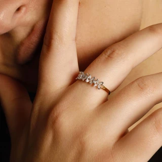 Bague "Valentine" Or jaune et Diamant
