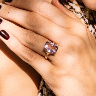 Bague "Tessa" Or rose et Diamant