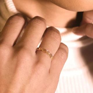 Bague "Fugue" Or bicolore