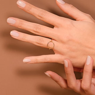 Bague "Atlas" Argent 925 / 1000 doré