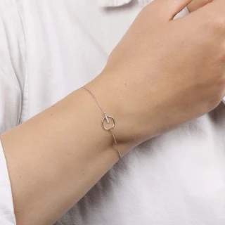 Bracelet "Salutaire" Or blanc et Diama...