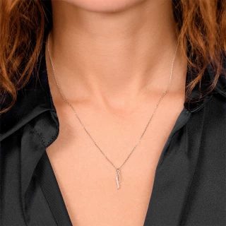 Pendentif "Idylle Divine" Or blanc et...