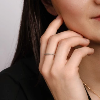 Bague "Amaryllis" Or blanc