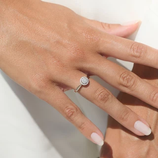 Bague " Ophélie" Or blanc et Diamant