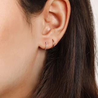 Boucles d'oreilles "Ma Chérie" Or blan...