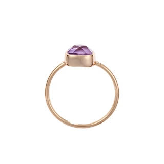 Bague "Arcadia" Améthyste Laiton doré