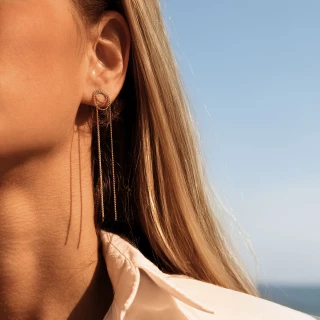 Boucles d'oreilles "naomi" acier inoxy...