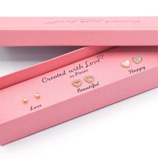 Set Boucles d'oreilles "Love" - Dorées...