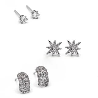 Set Boucles d'oreilles "Joy" - Argenté...