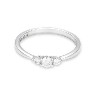 Bague "Chanceuse" Or blanc et Diamant