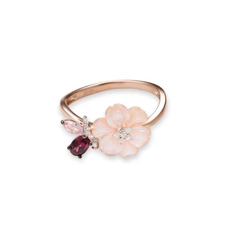 Bague "Consacrée" Or rose et Multipier...