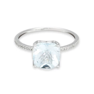 Bague "Douceur Antique" Or blanc et Di...