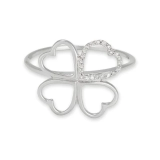 Bague "Flamboyante" Or blanc et Diaman...