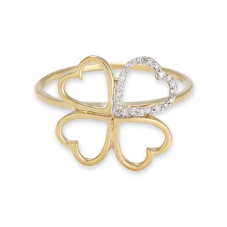 Bague "Flamboyante" Or jaune et Diaman...